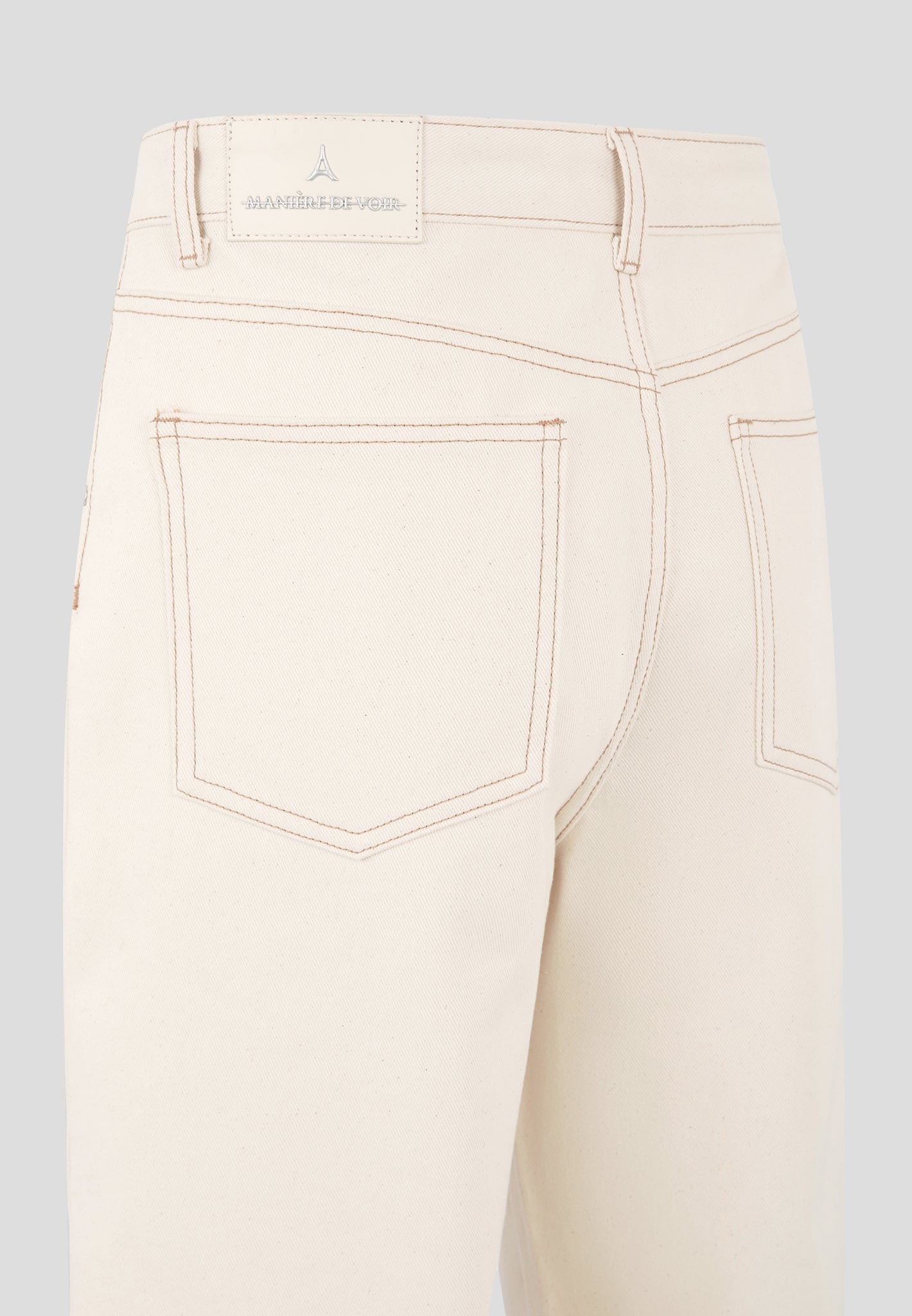Arnault - Pleated Denim Jeans - Cream