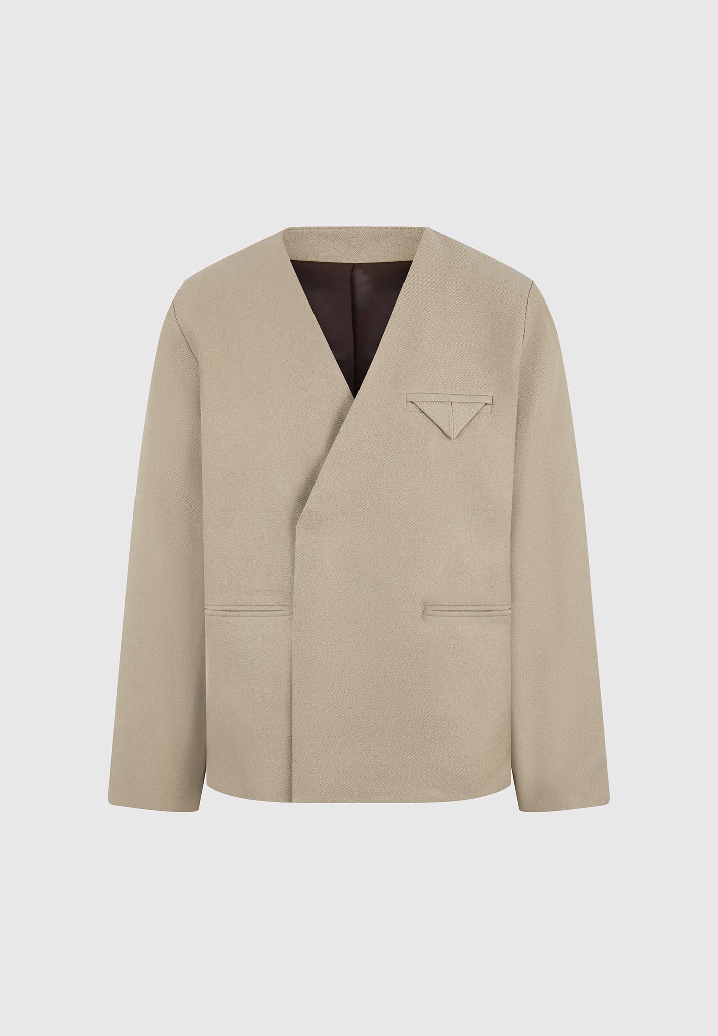 colin-collarless-double-breasted-minimal-blazer-beige
