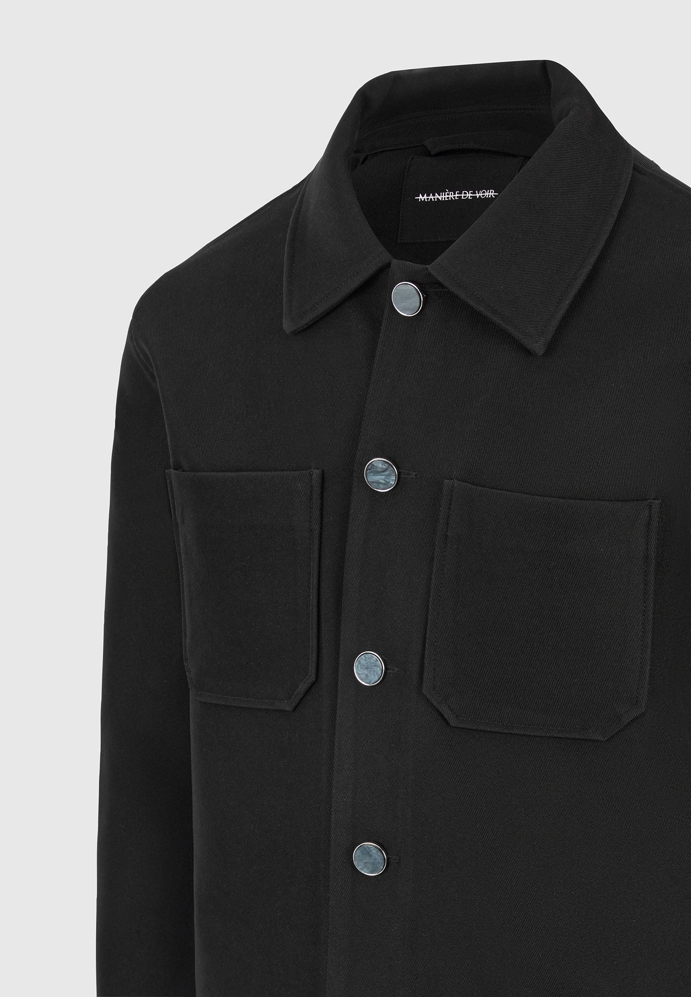 benoit-twill-pocket-cropped-shirt-black