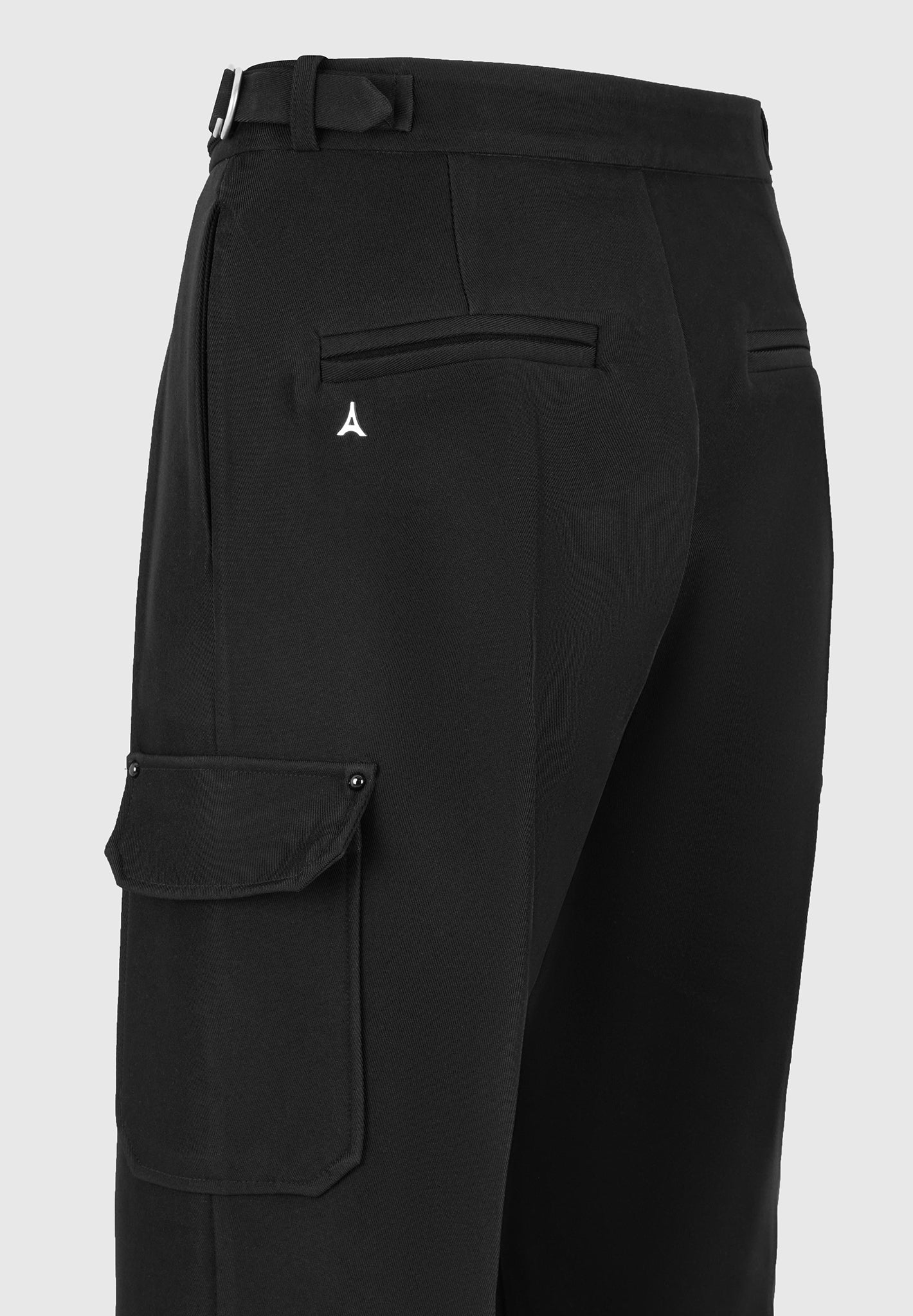 Maurice - Relaxed Fit Twill Pocket Trousers - Black | Manière De