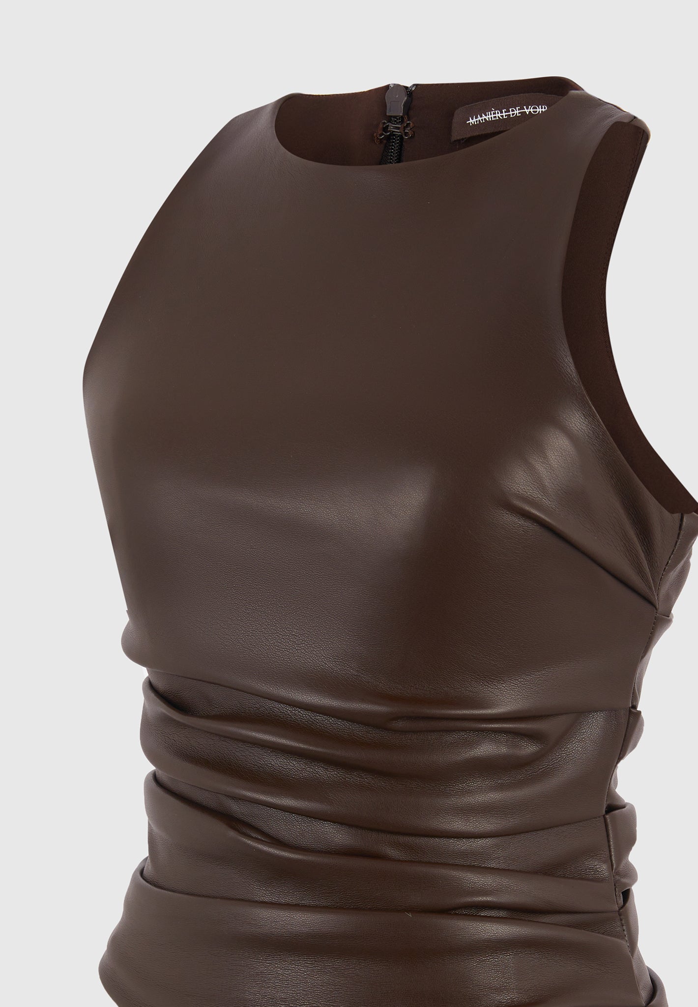 leather-asymmetric-tacked-racer-top-brown