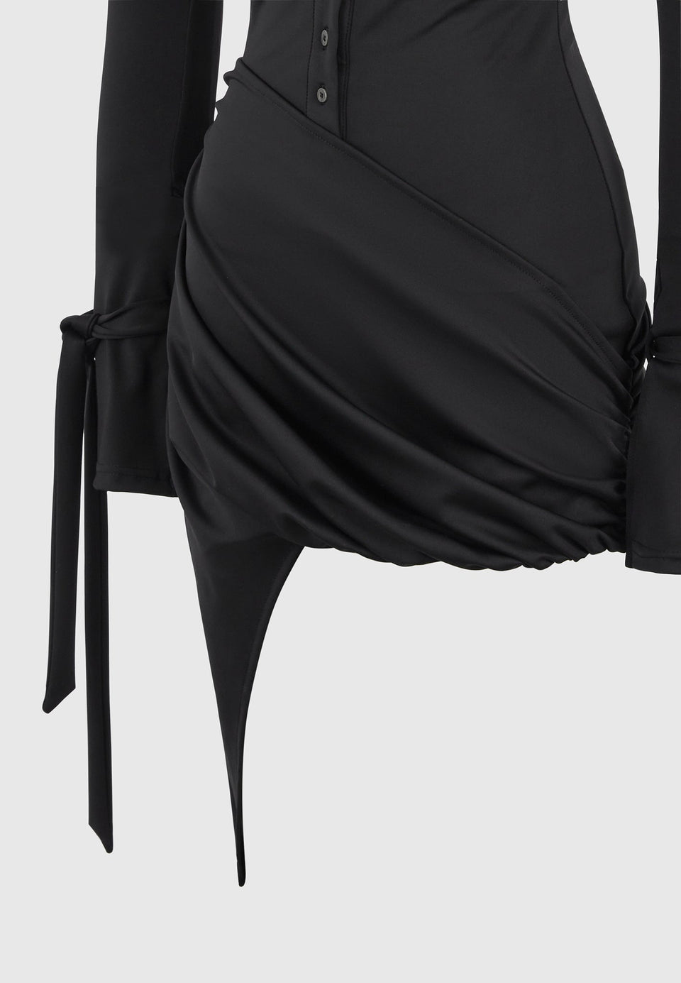diane-draped-asymmetric-mini-dress-black
