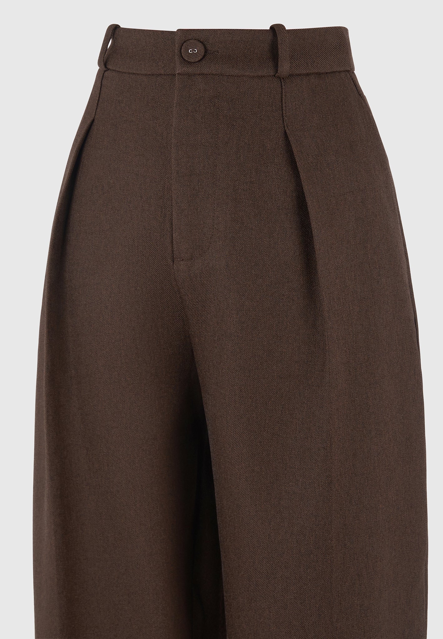 twist-leg-tailored-trousers-brown