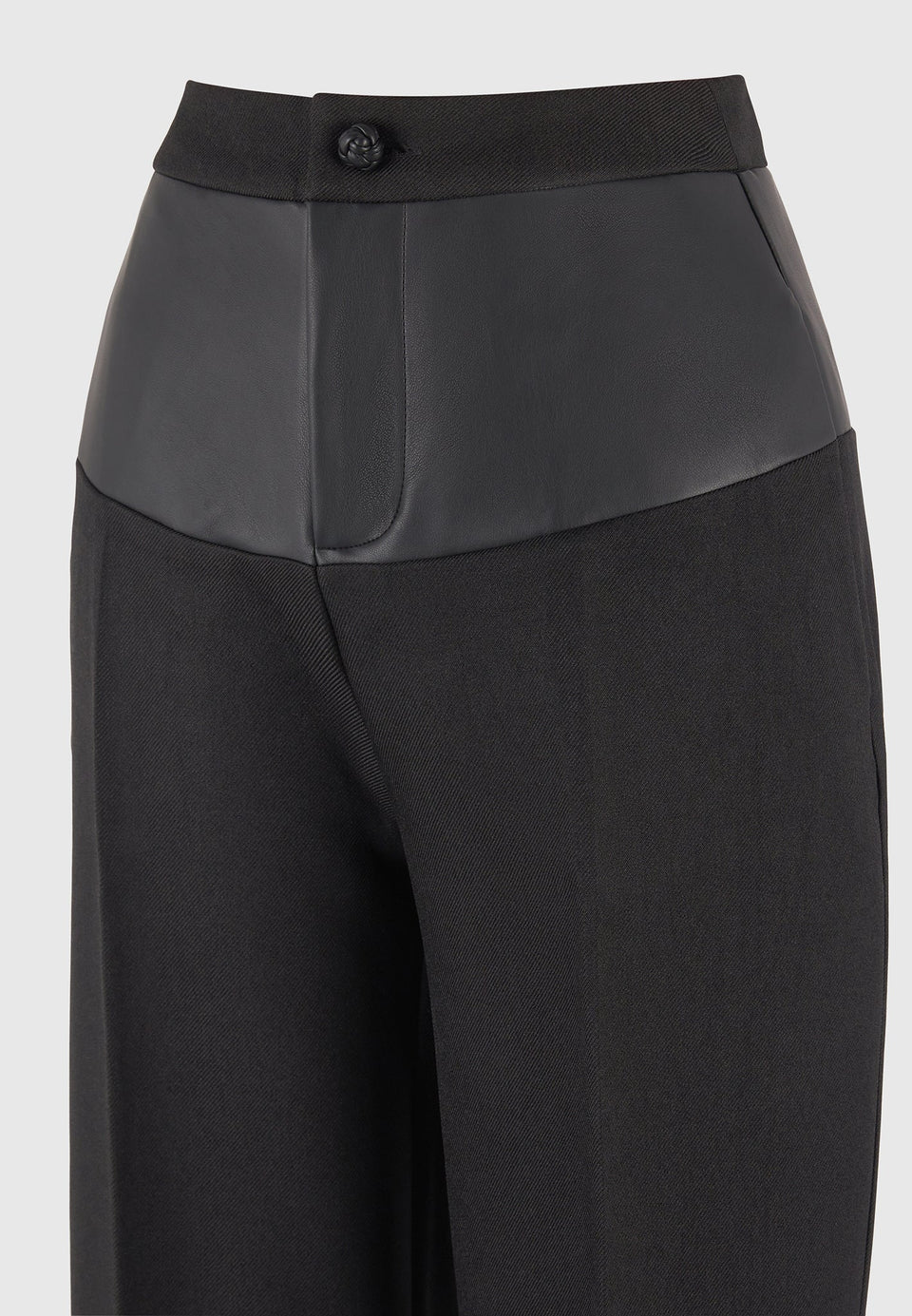 blanche-leather-panel-tailored-trousers-black