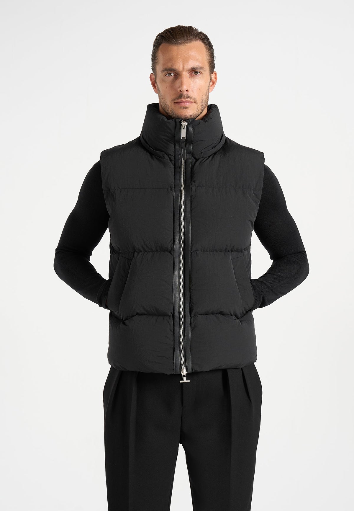Eric - 2-in-1 Puffer/Vest Jacket - Black