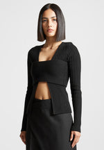 3-in-1-knit-overlay-bandeau-cardigan-black