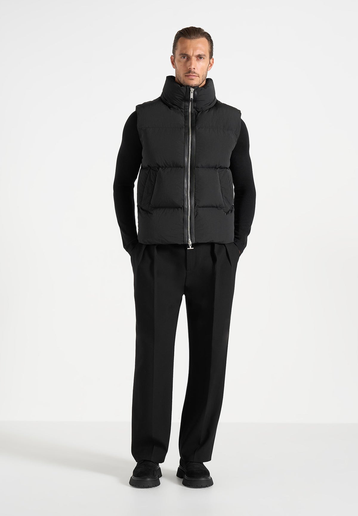 Eric - 2-in-1 Puffer/Gilet Jacket - Black