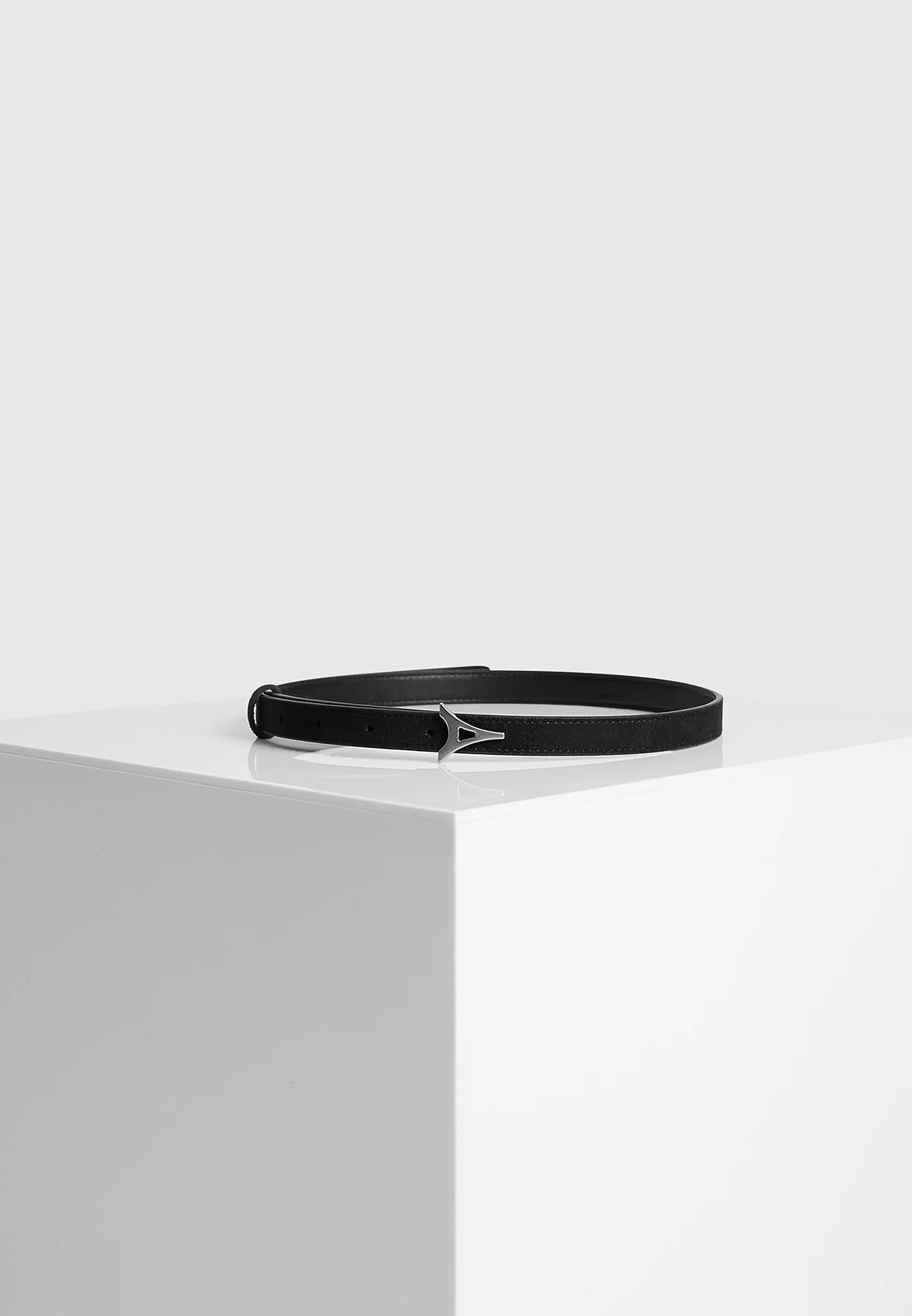 eiffel-slim-suede-belt-black-silver