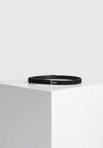 eiffel-slim-suede-belt-black-silver
