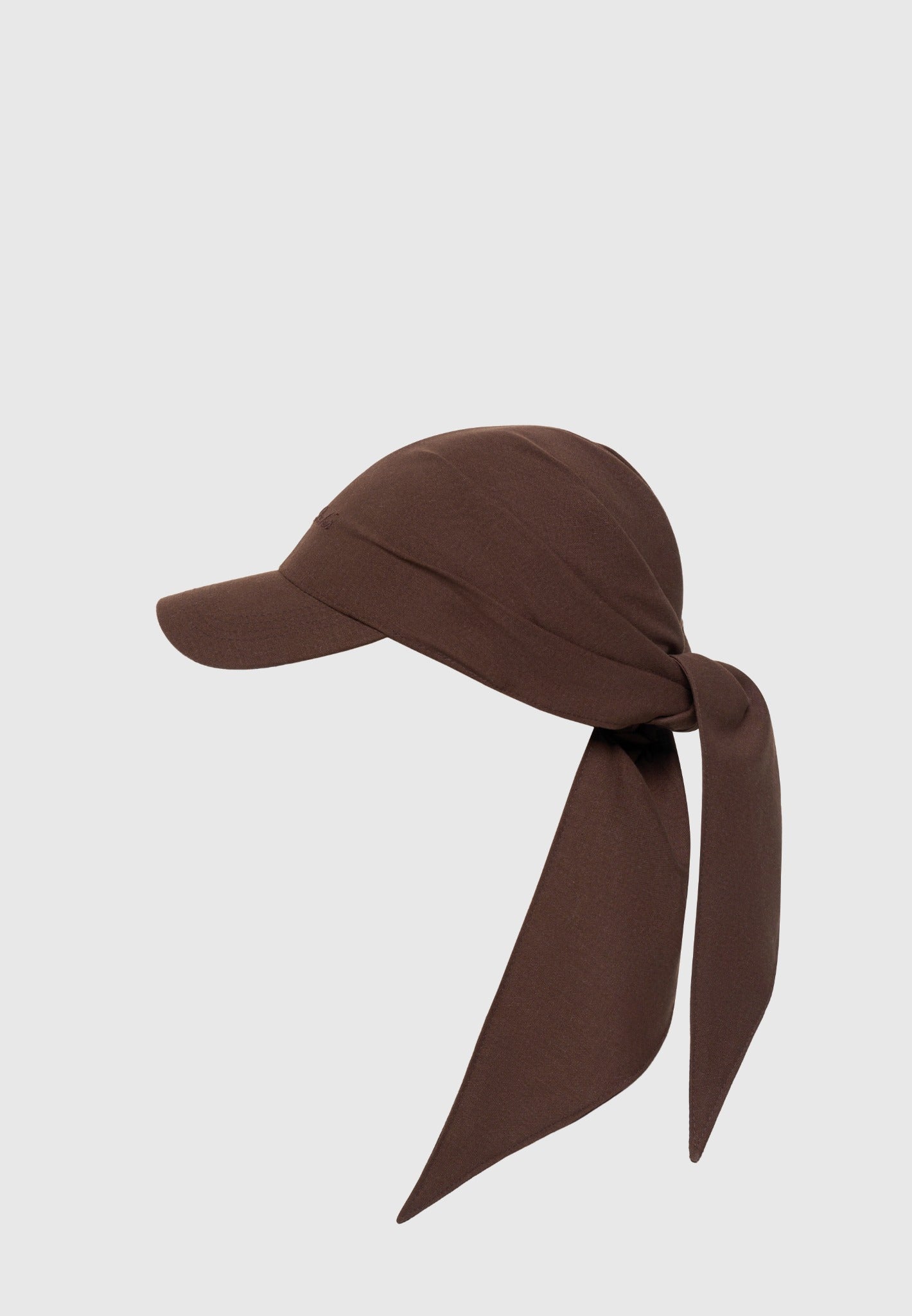 Arianne - Linen Bandana Cap - Brown 