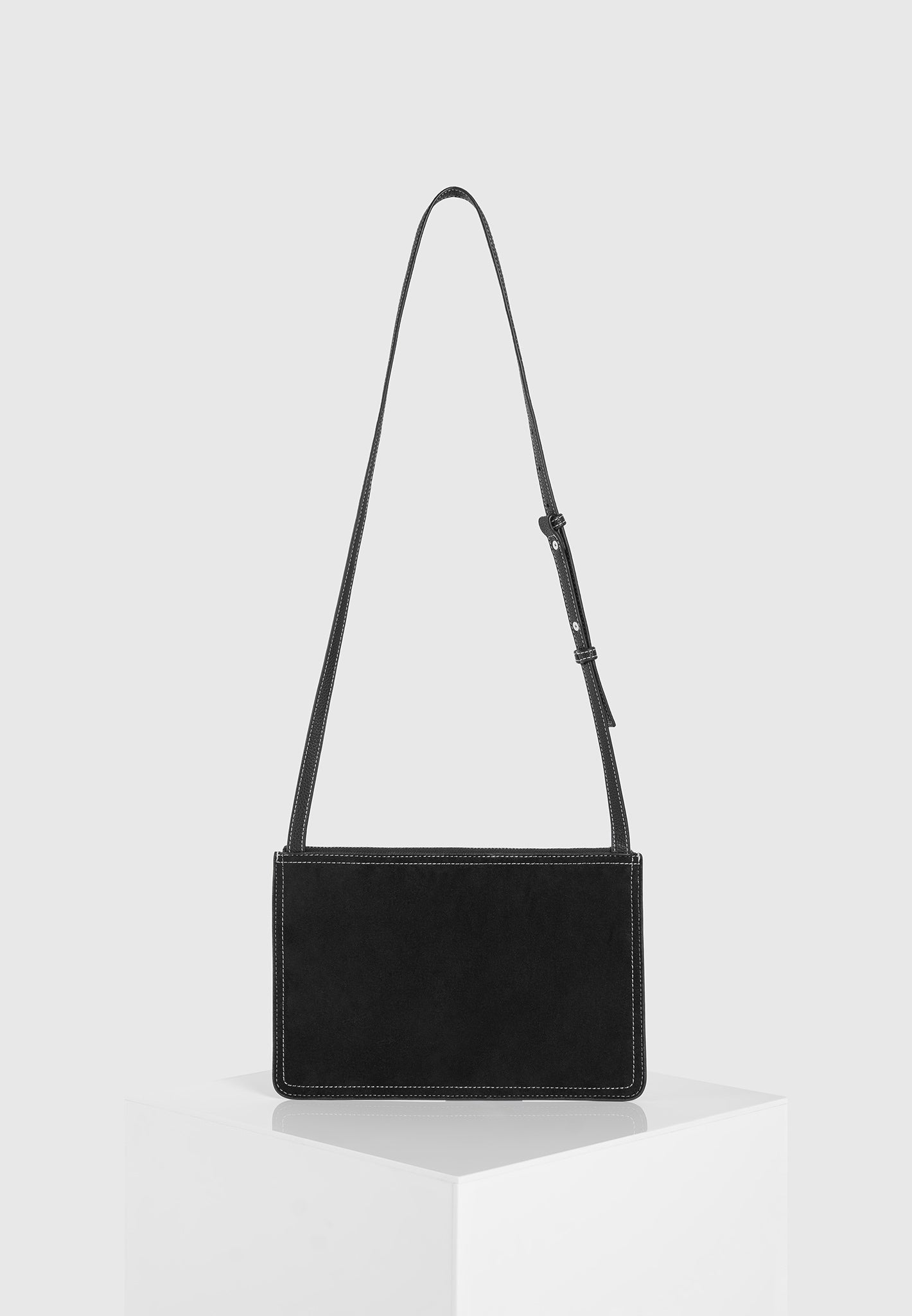 elio-suede-contrast-stitch-crossbody-bag-black