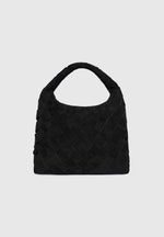 Aubin - Suede Woven Hobo Bag - Black