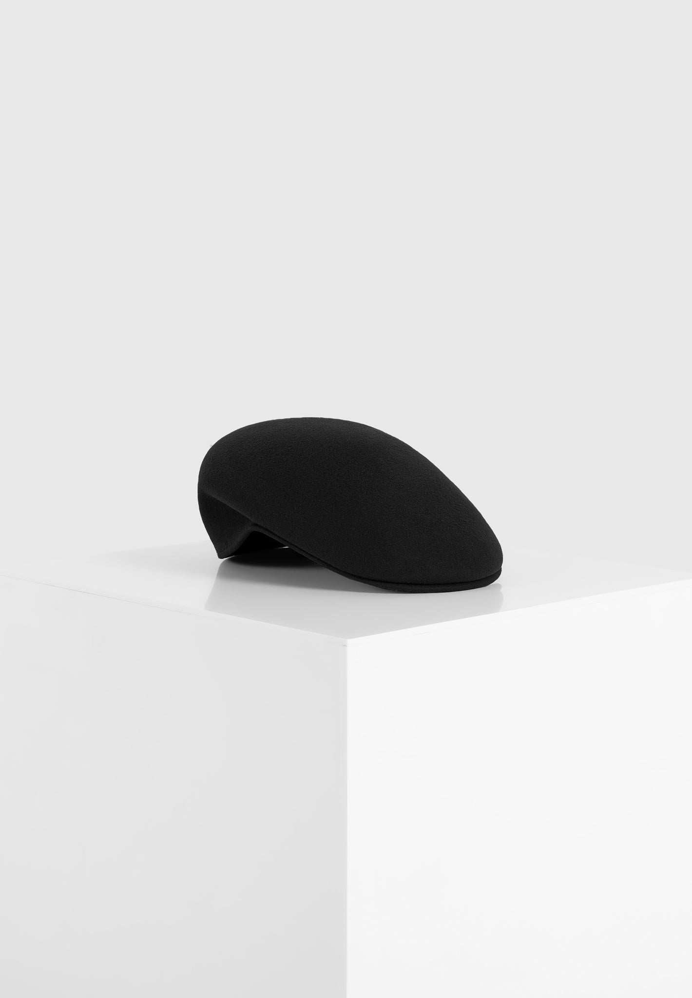 Amos - Wool Flat Cap - Black