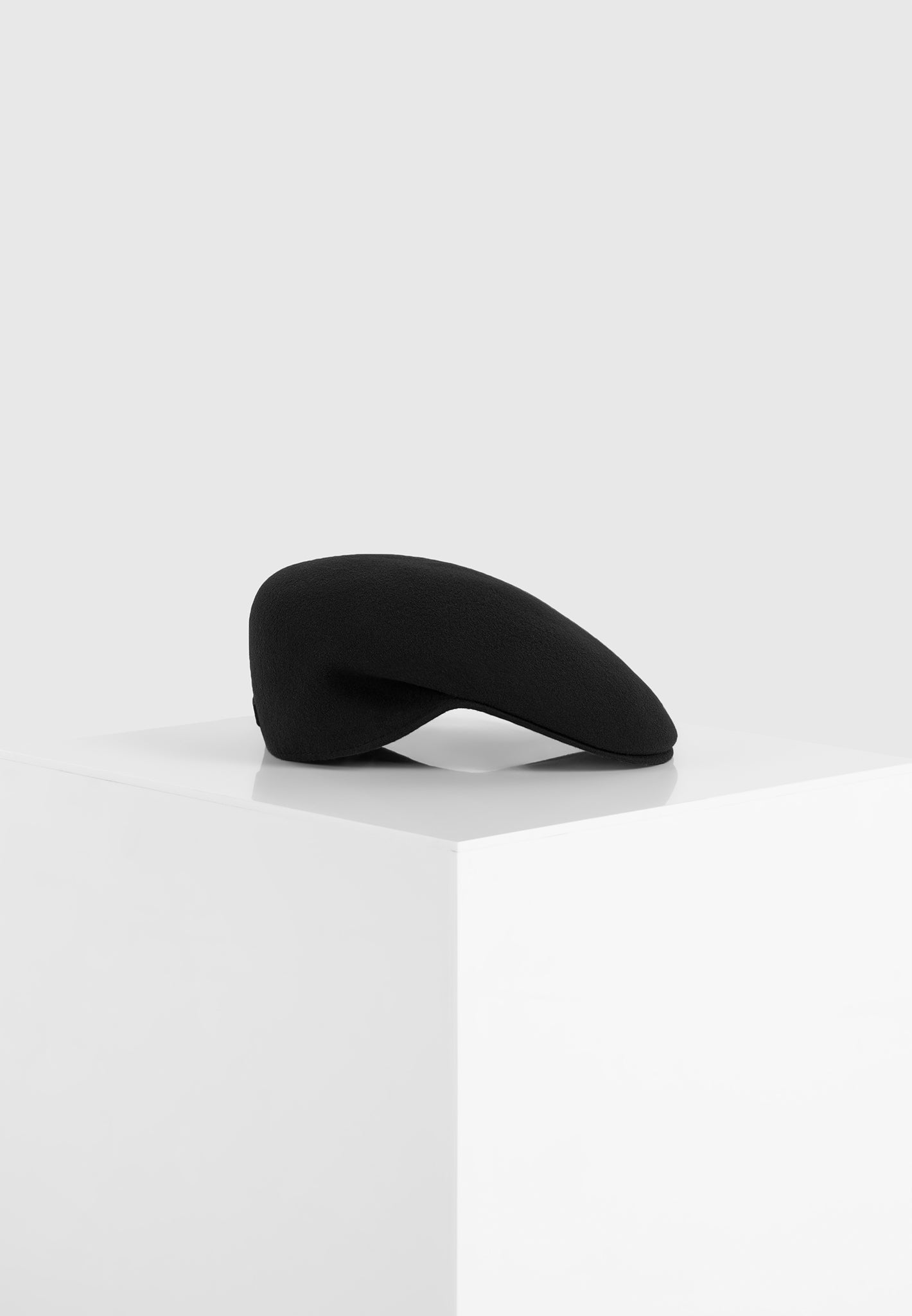 Amos - Wool Flat Cap - Black