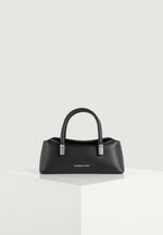 Annelise - Leather Baguette Bag - Black