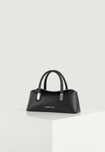 Annelise - Leather Baguette Bag - Black