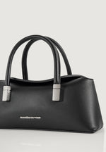 Annelise - Leather Baguette Bag - Black