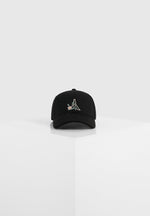 Floral Eiffel Suede Contrast Cap - Black