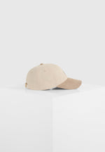 Floral Eiffel Suede Contrast Cap - Beige