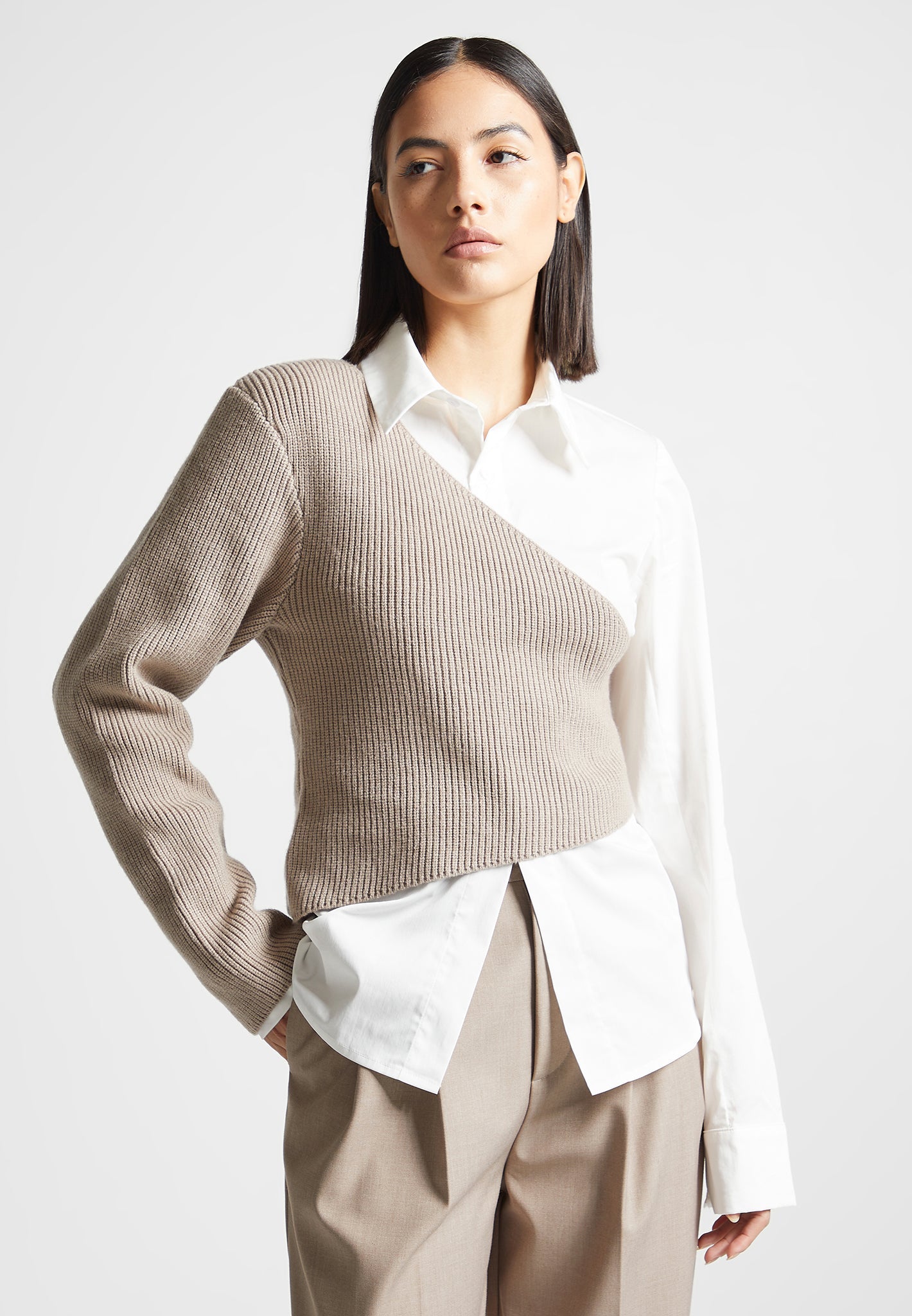 asymmetric-knitted-overlay-shirt-white-beige