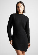 asymmetric-knit-jumper-dress-black