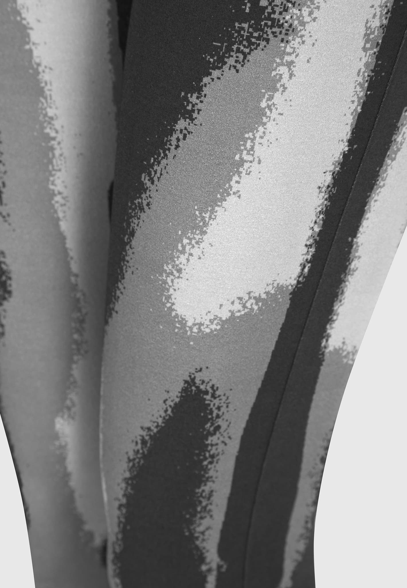 Body Print Leggings - White/Grey