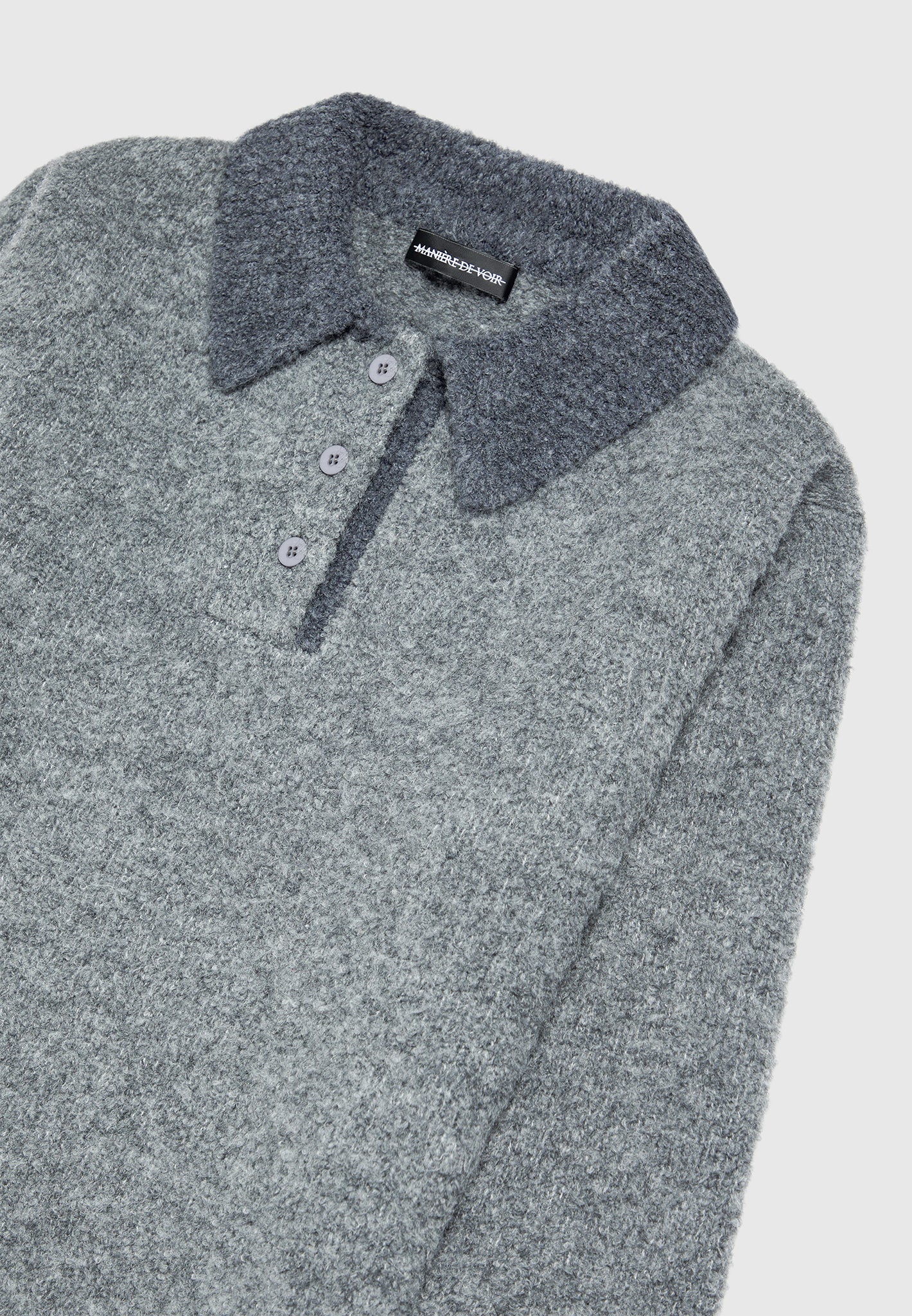 boucle-knit-contrast-polo-jumper-grey