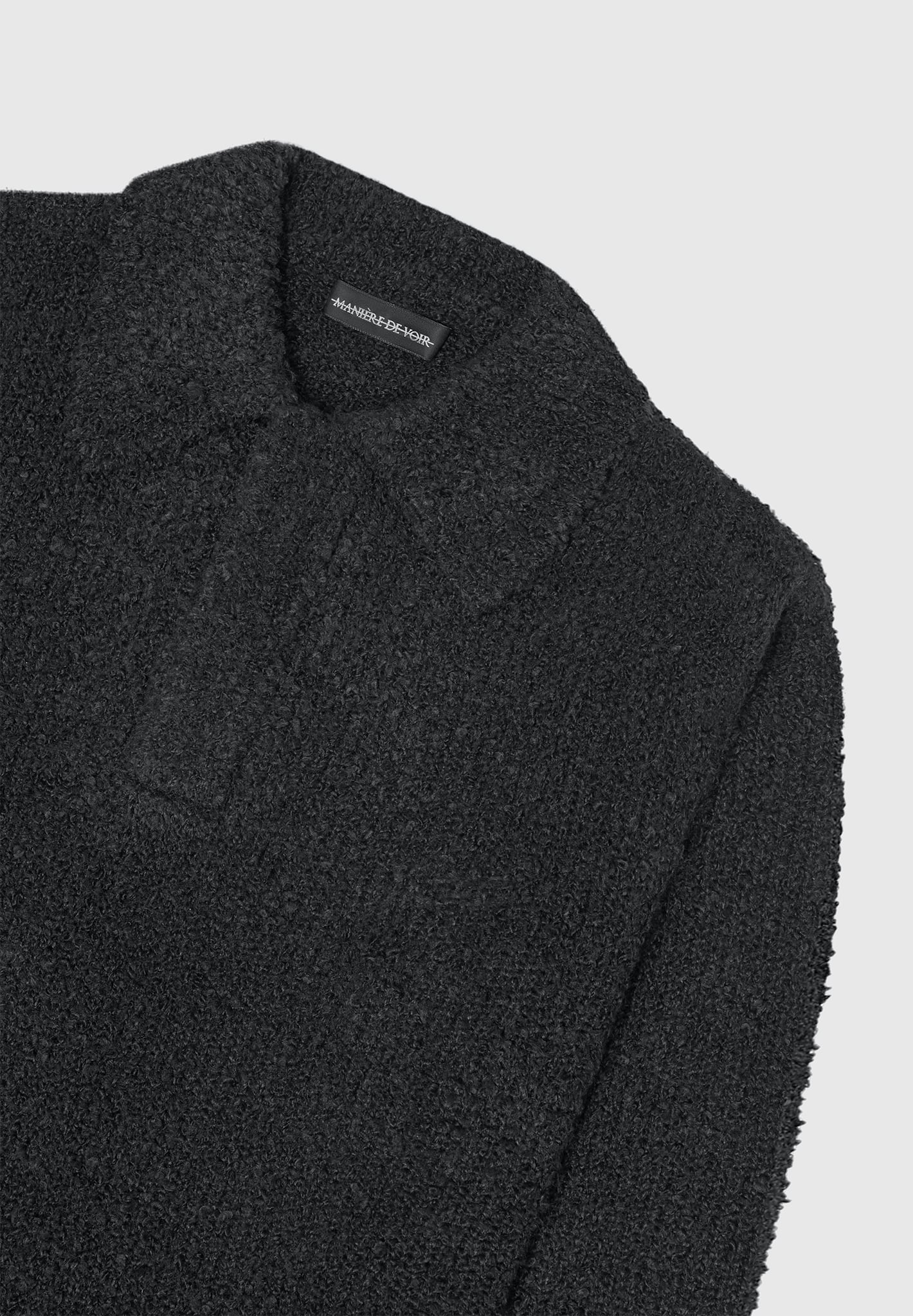 boucle-knit-polo-jumper-black