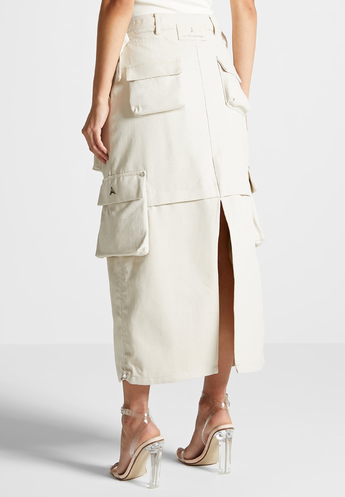 Cargo Midaxi Skirt - Beige