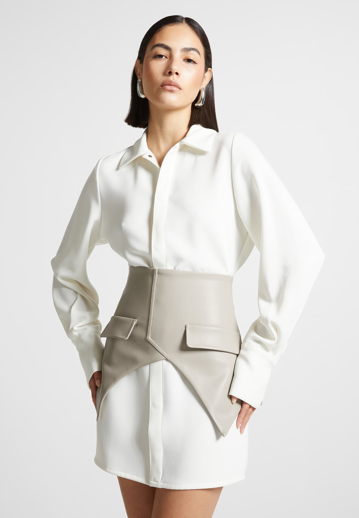 corset-shirt-dress-white-beige 