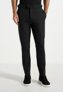 Aiden - Slim Fit Stretch Trousers - Black | Manire De Voir USA Aiden - Slim Fit Stretch Trousers - Black | Manire De Voir USA