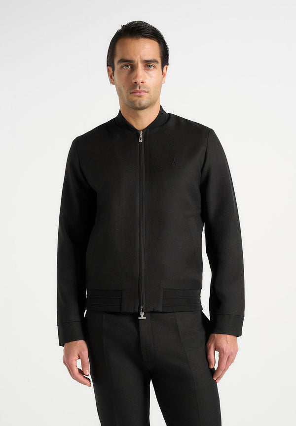 Sami - Tailored Bomber Jacket - Black