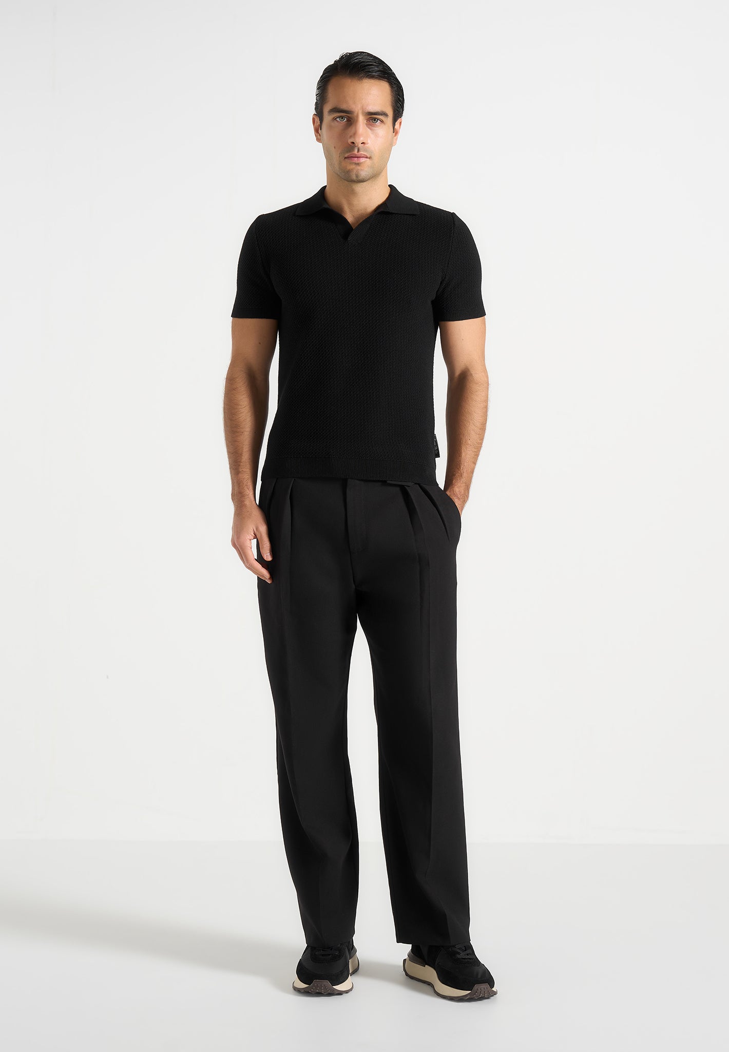 rowen-textured-knit-revere-polo-shirt-black 