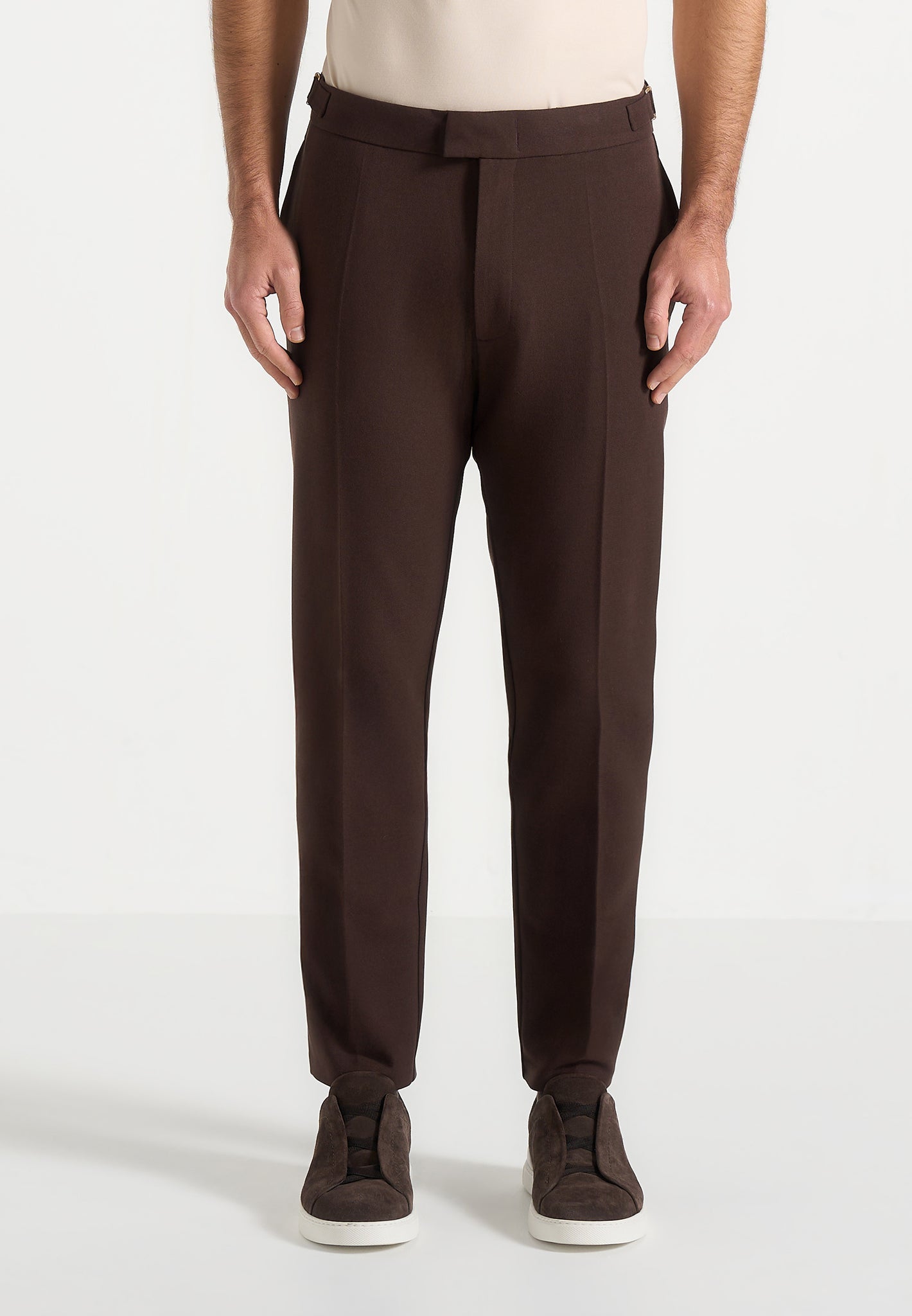 Men's Slim Fit Tailored Pants - Brown - W38