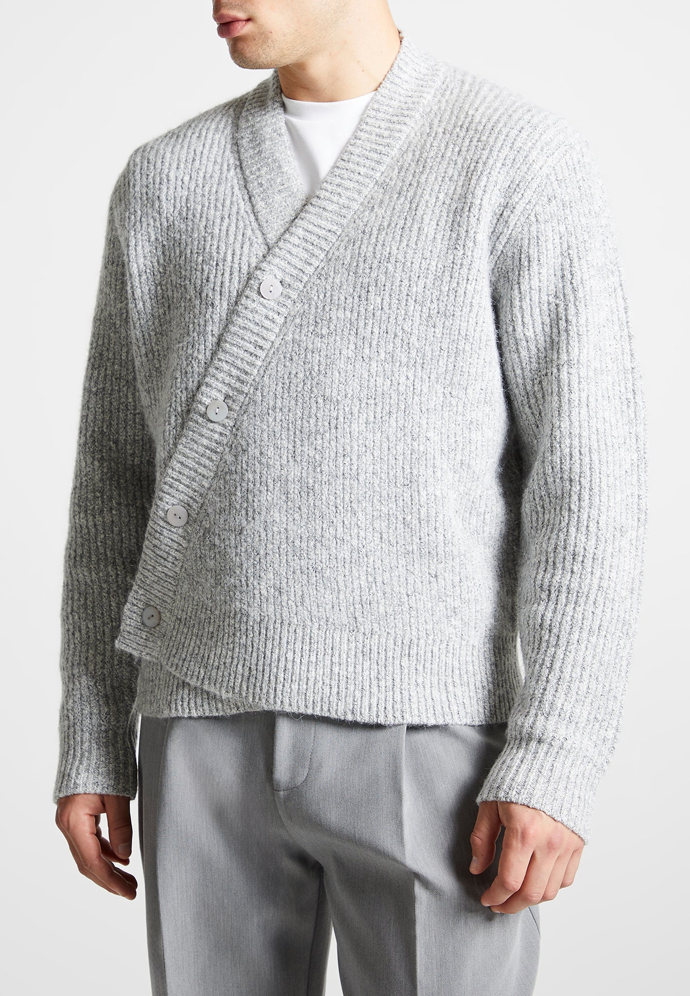 double-breasted-brushed-knit-cardigan-grey
