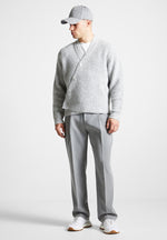 double-breasted-brushed-knit-cardigan-grey