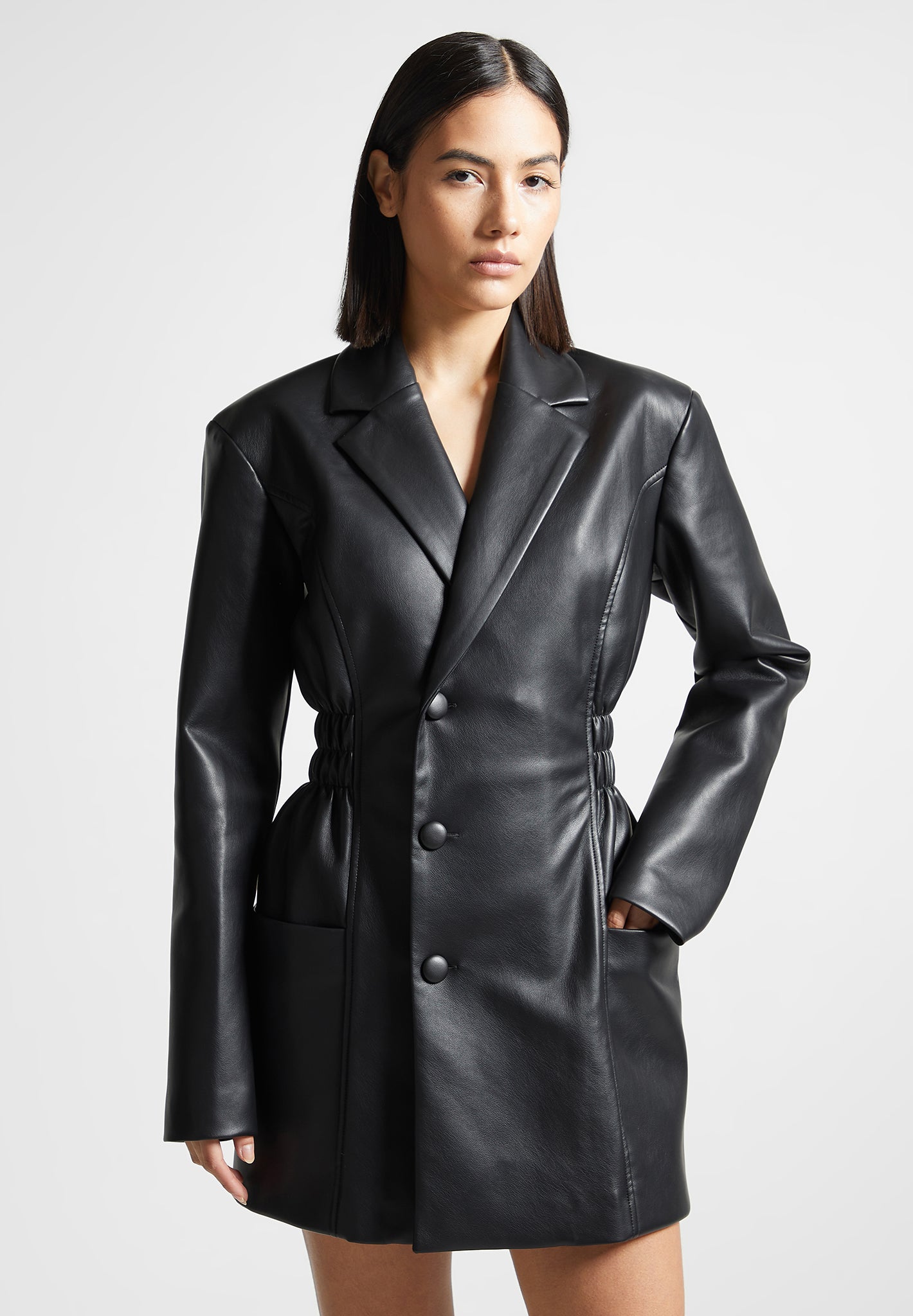 Vegan leather blazer dress Clearance