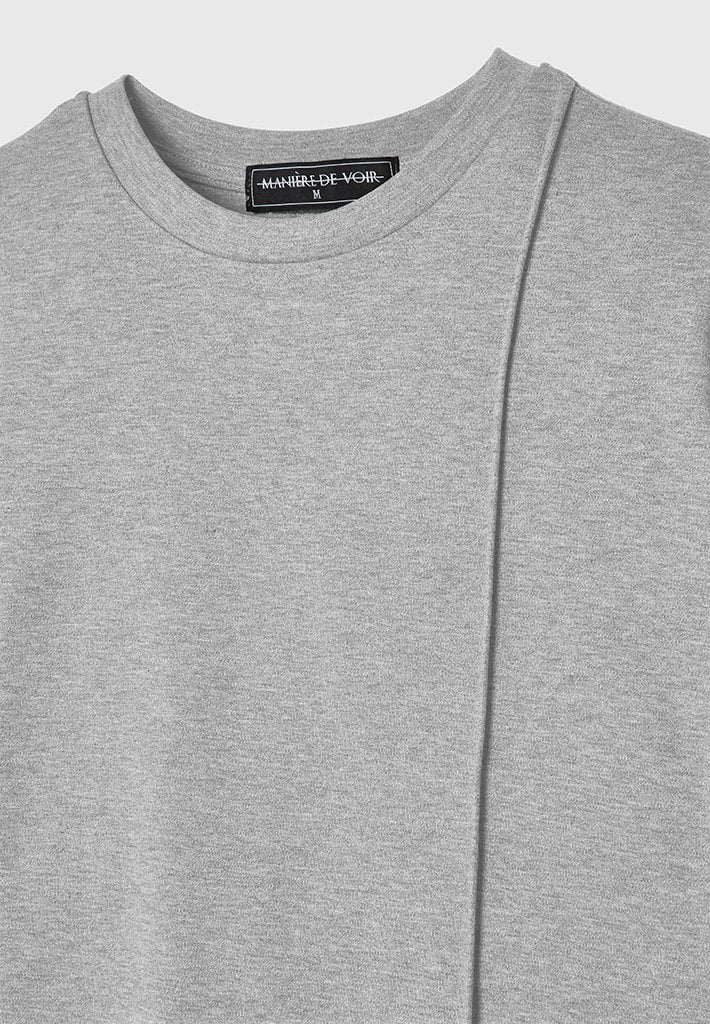 eternal-slim-fit-cotton-t-shirt-with-pleat-grey