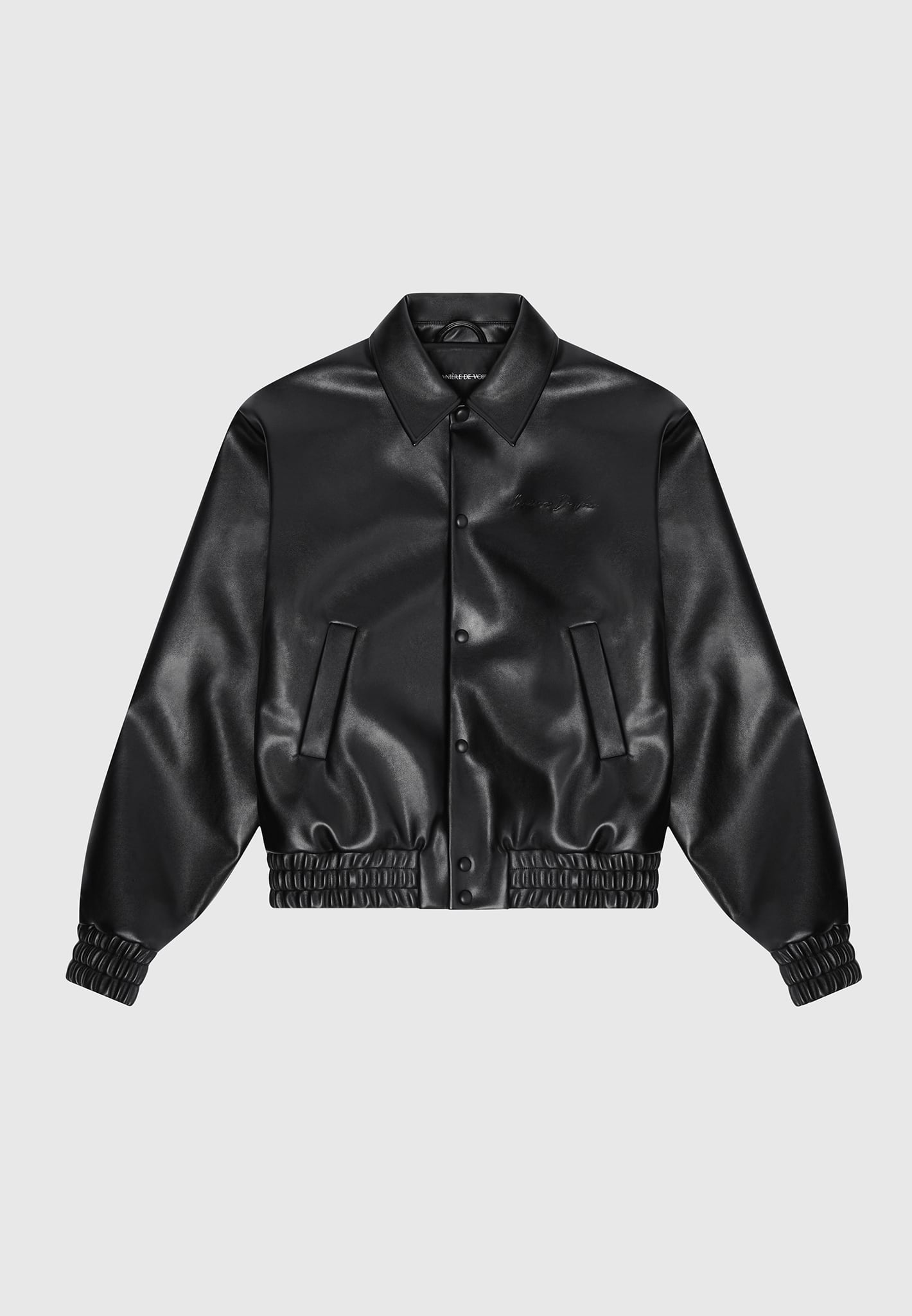 Eiffel Rhinestone Varsity Jacket - Black