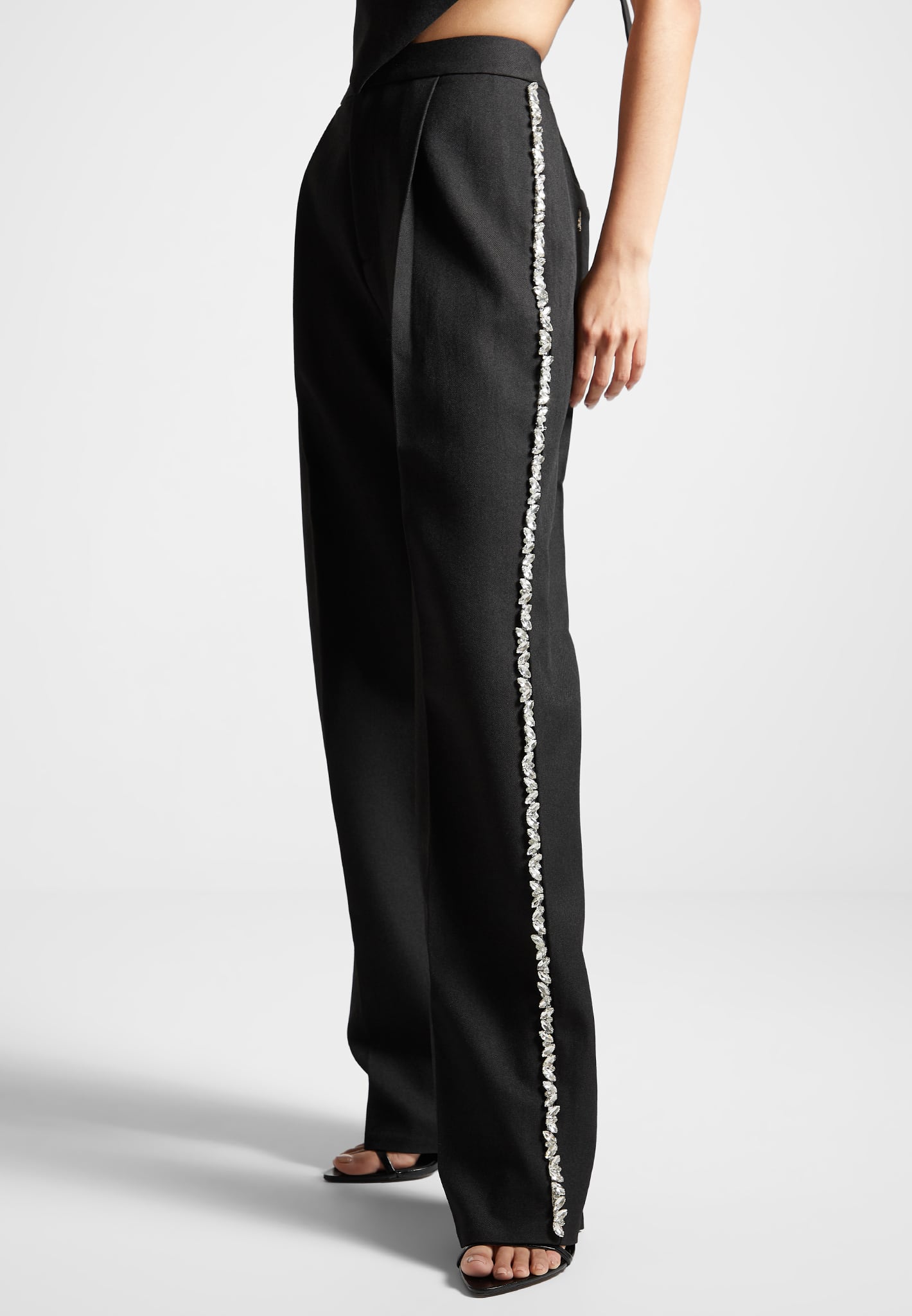 Lorcan Pants - High Waisted Tailored Pants in White | Showpo USA