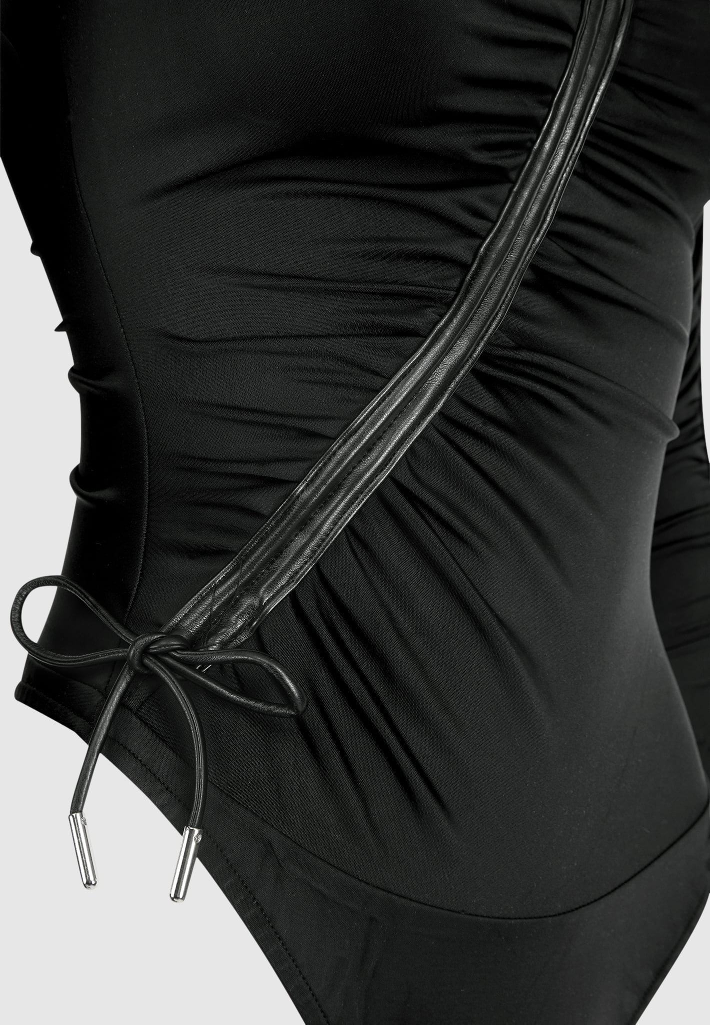 mid-neck-glove-bodysuit-with-ruching-black