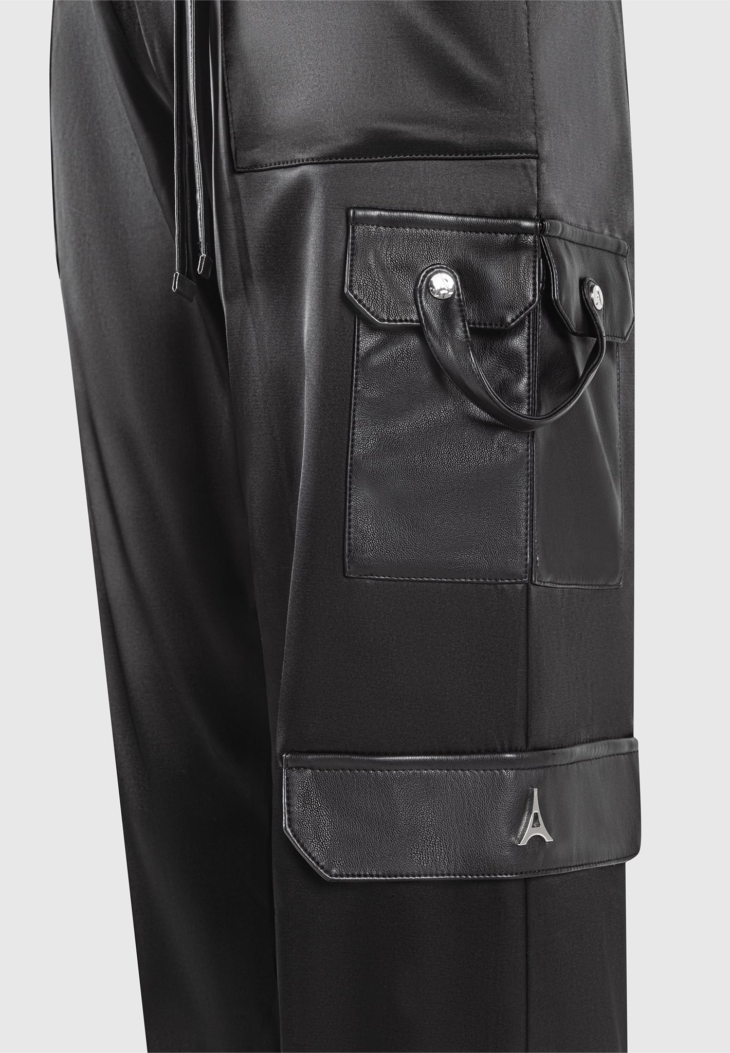 Ana Black Satin Cami Bralette & Trousers Coord Set – LA CHIC PICK