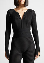 knitted-two-tone-jumpsuit-with-belt-black