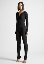 knitted-two-tone-jumpsuit-with-belt-black