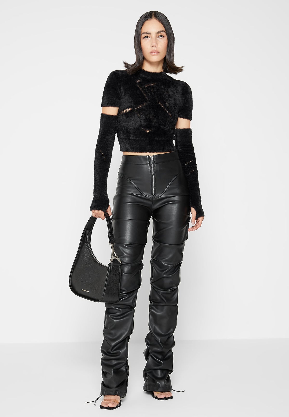 Textured Handbag - Black