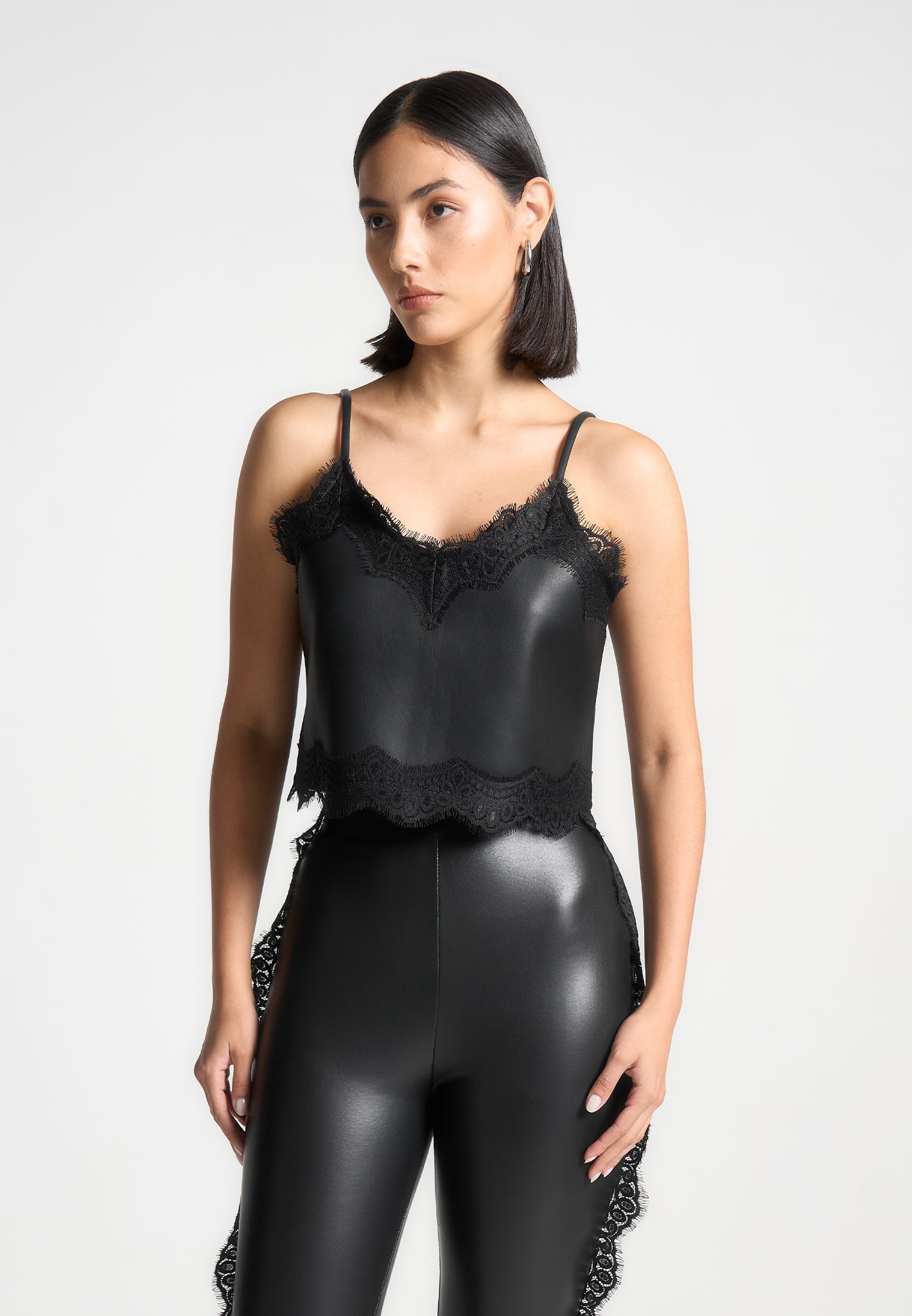 lace-trim-vegan-leather-camisole-top-black