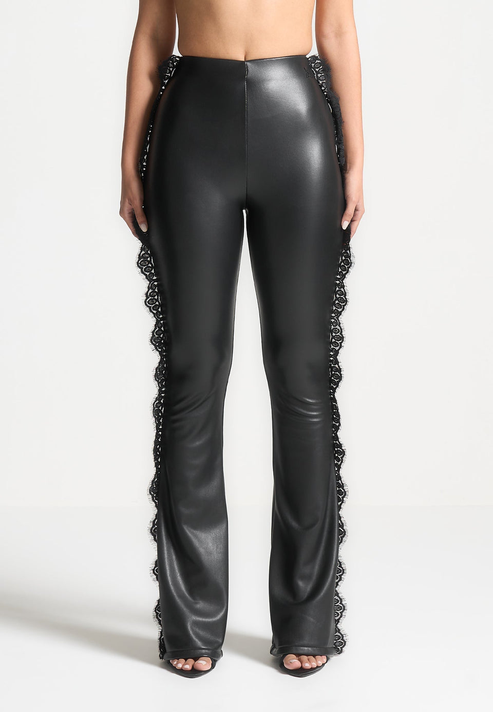 lace-trim-leather-fit-and-flare-leggings-black