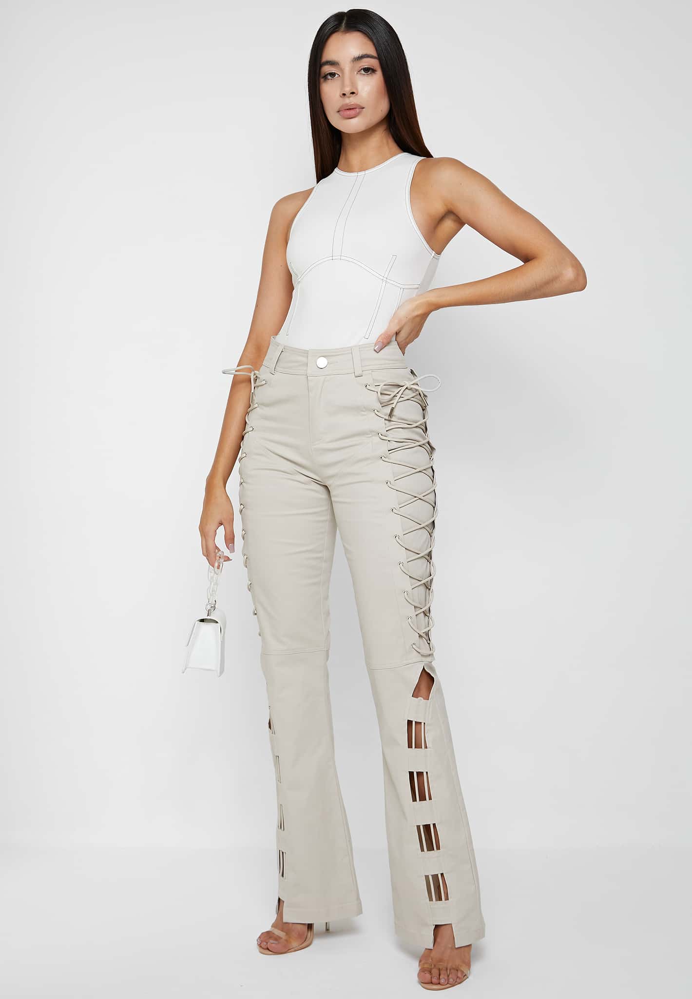 Missguided is selling £40 faux leather trousers with lace-up detailing -  and we're not sure what to make of them | The Irish Sun