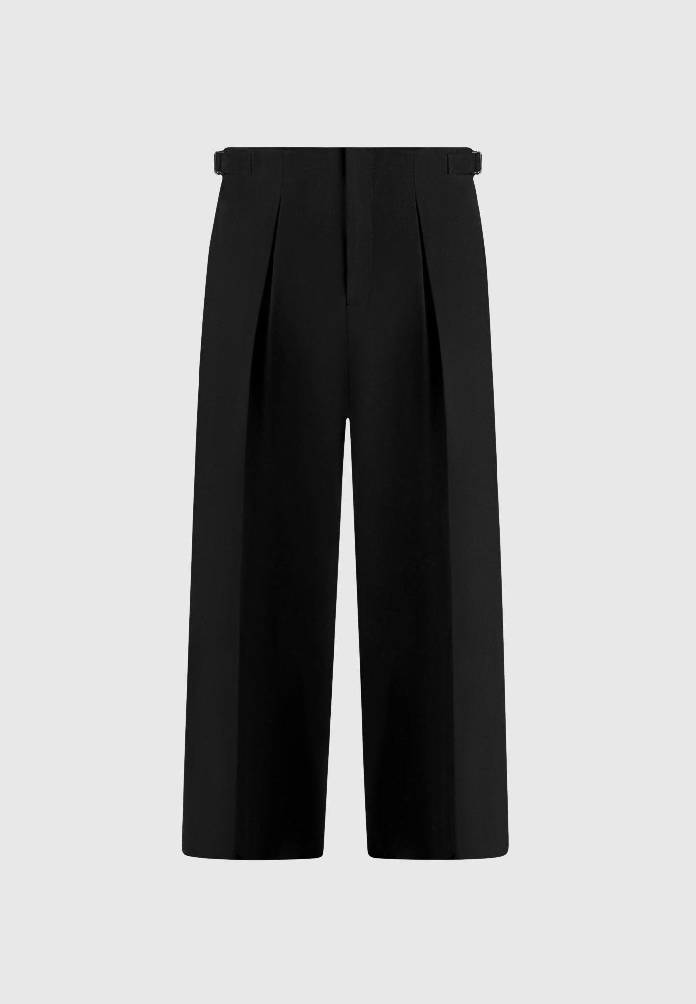 Lior - Box Pleat Wide Leg Pants - Black
