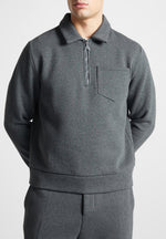 long-sleeve-polo-zip-jumper-dark-grey-marl